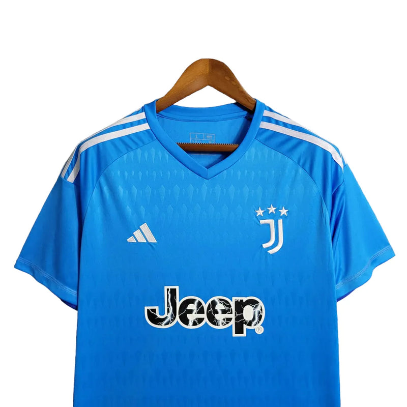 Camisa Juventus Goleiro II 23/24 - Torcedor Adidas Masculina - Azul com detalhes em branco e preto