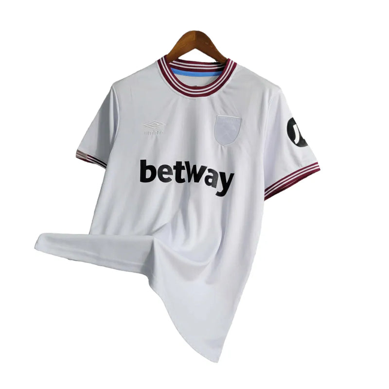 Camisa West Ham II 23/24 - Torcedor Umbro Masculina -Branca com detalhes vinho e preto