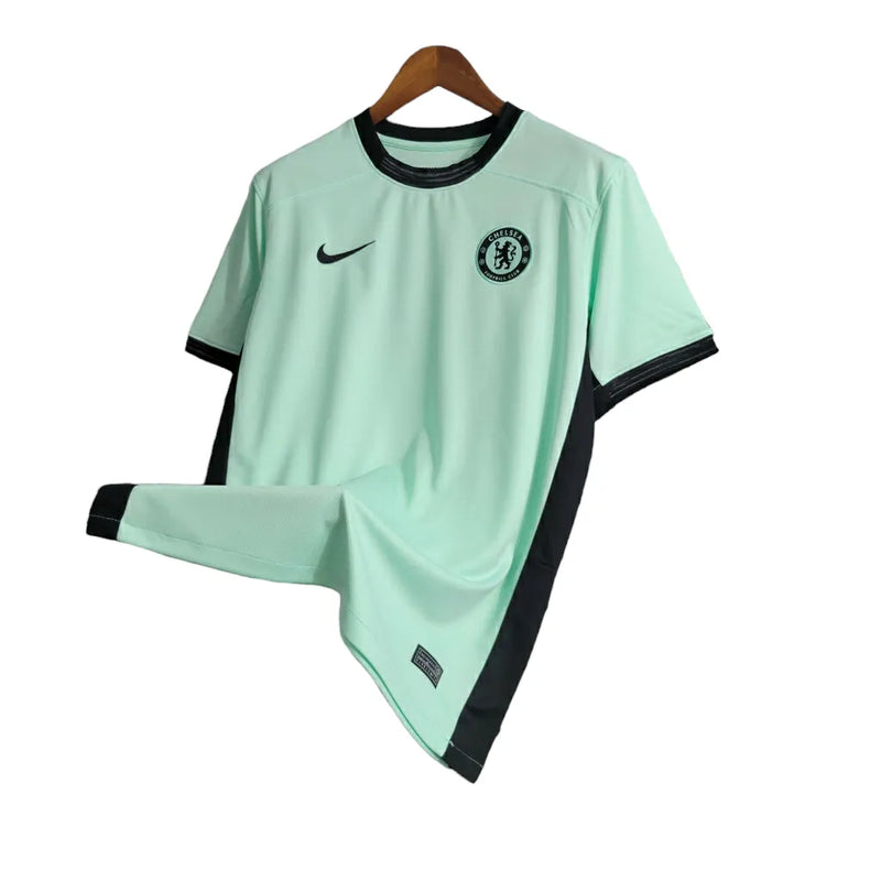 Camisa Chelsea III 23/24 - Torcedor Nike Masculina - Verde com detalhes em preto