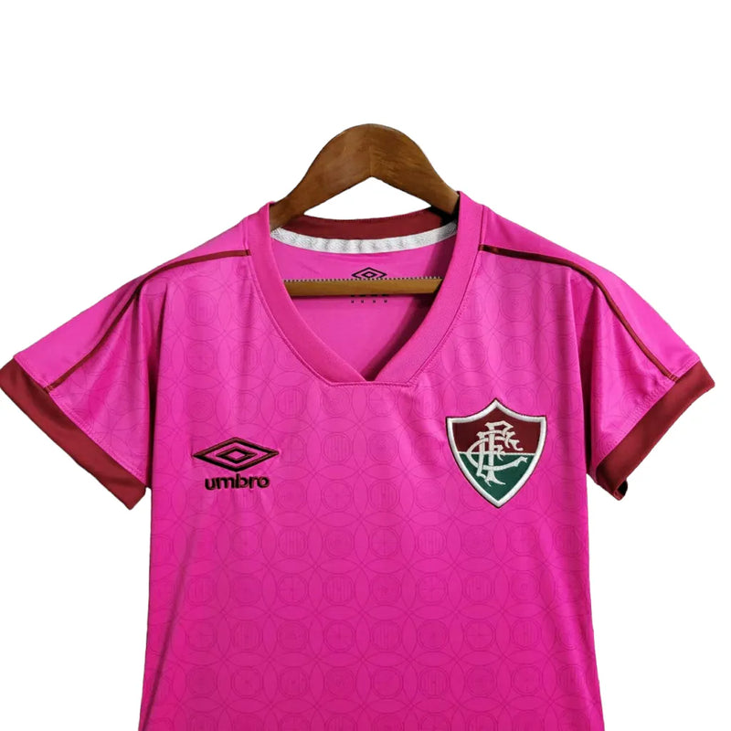 Camisa Fluminense Edição especial outubro rosa 23/24 - Feminina Umbro - Rosa com detalhes em tricolor