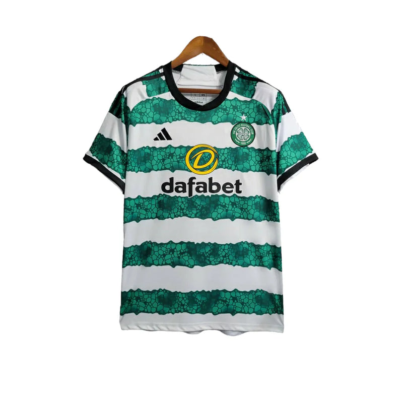 Camisa Celtic I 23/24 - Torcedor Adidas Masculina - Verde com detalhes em branco e preto