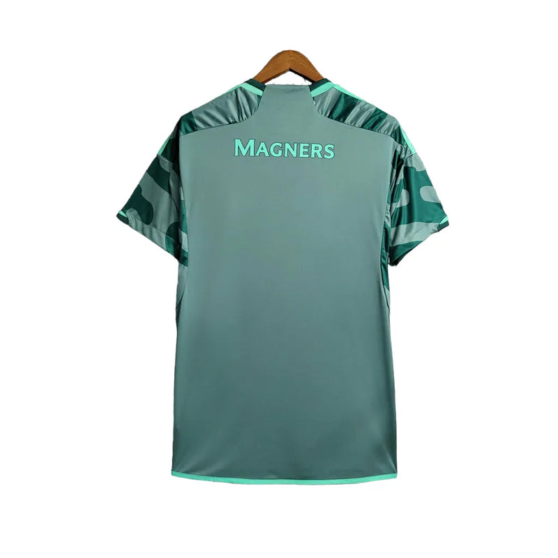 Camisa Celtic III 23/24 - Torcedor Adidas Masculina - Verde com detalhes em cinza