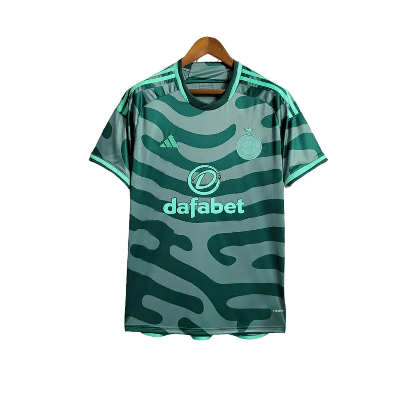 Camisa Celtic III 23/24 - Torcedor Adidas Masculina - Verde com detalhes em cinza