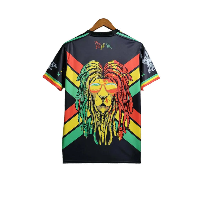 Camisa Ajax Edição Especial 23/24 - Torcedor Adidas Masculina - Preta com detalhes em homenagem ao Bob Marley