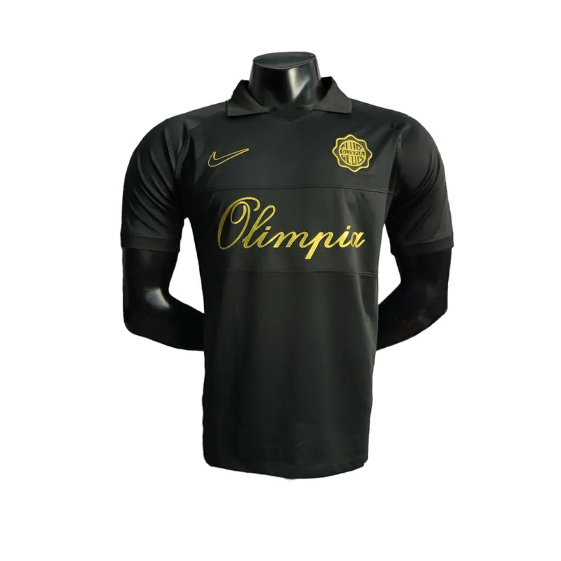 Camisa Olympia Edição Especial aniversario de 120 anos - Jogador Nike Masculina - Preto com detalhes dourado