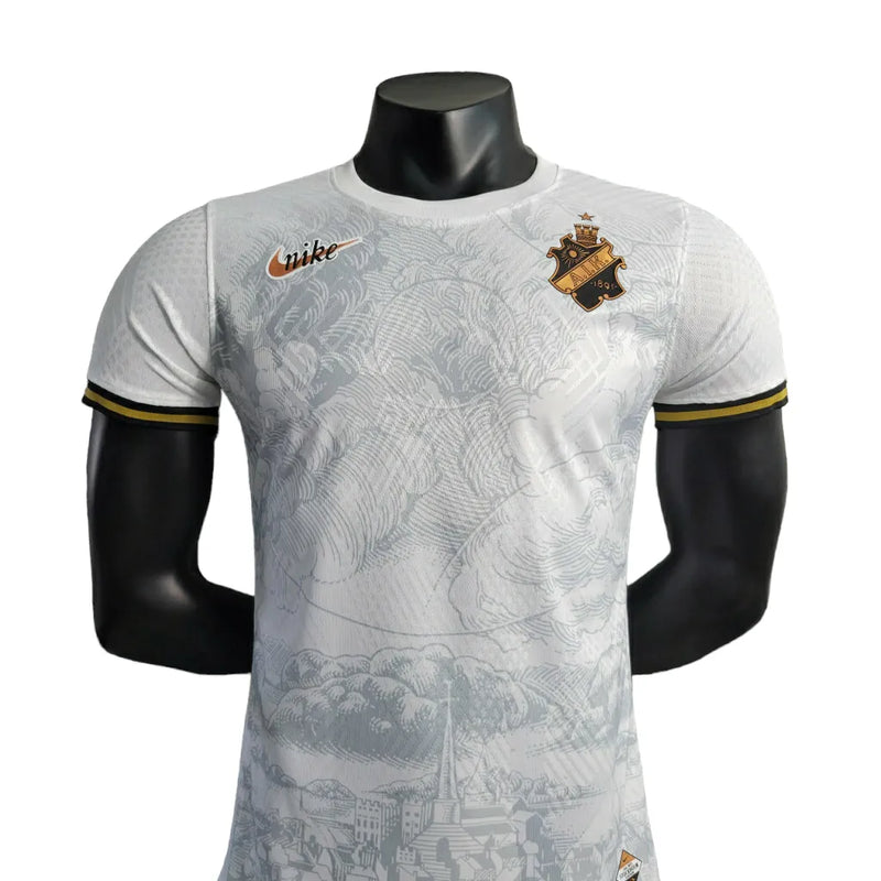 Camisa Alk Sonina Edição Especial 132 anos - Jogador Nike Masculina - Branco com detalhes em cinza e dourado