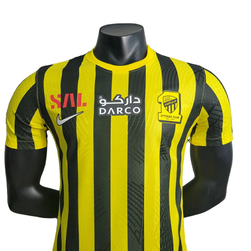 Camisa Al-Ittihad II 23/24 - Jogador Nike Masculina - Amarela com detalhes preto e branco