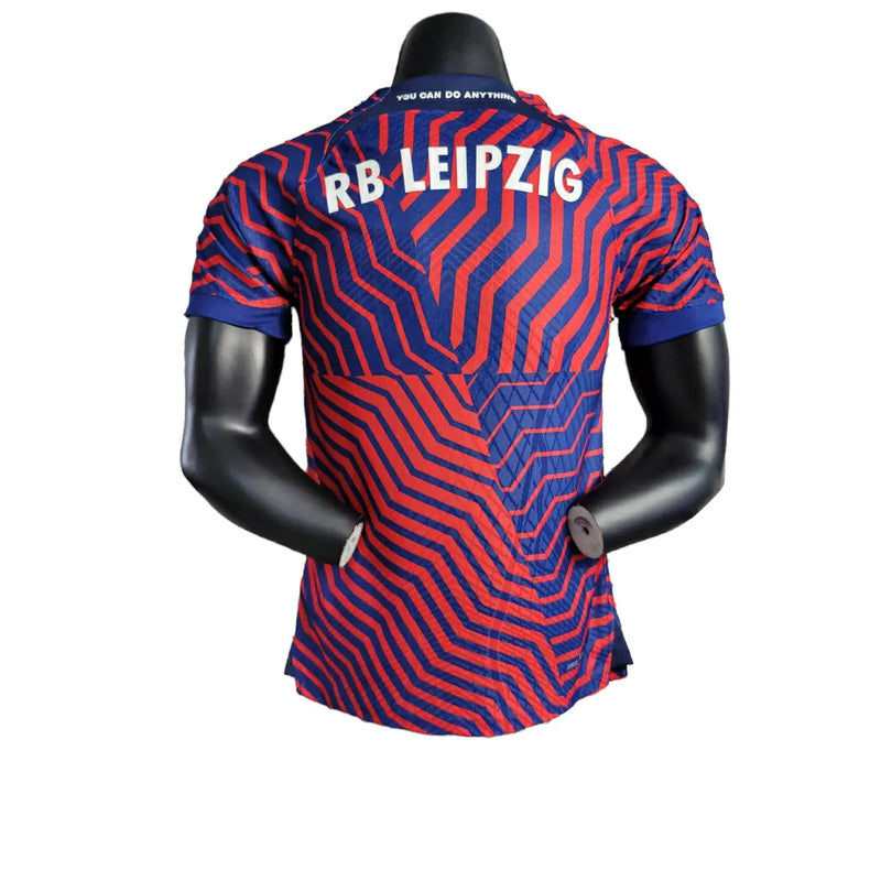 Camisa Red Bull Leipzig II 23/24 - Jogador Nike Masculina - Vermelha com detalhes em azul e branco