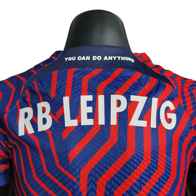 Camisa Red Bull Leipzig II 23/24 - Jogador Nike Masculina - Vermelha com detalhes em azul e branco