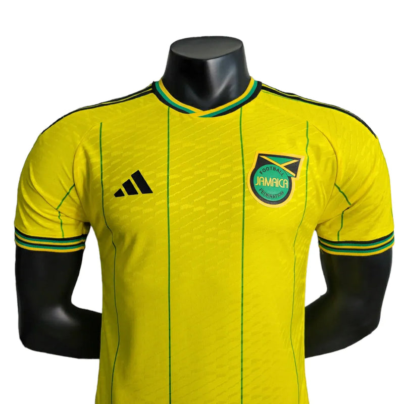 Camisa Jamaica I 23/24 - Jogador Adidas Masculina - Amarela com detalhes verde e preto