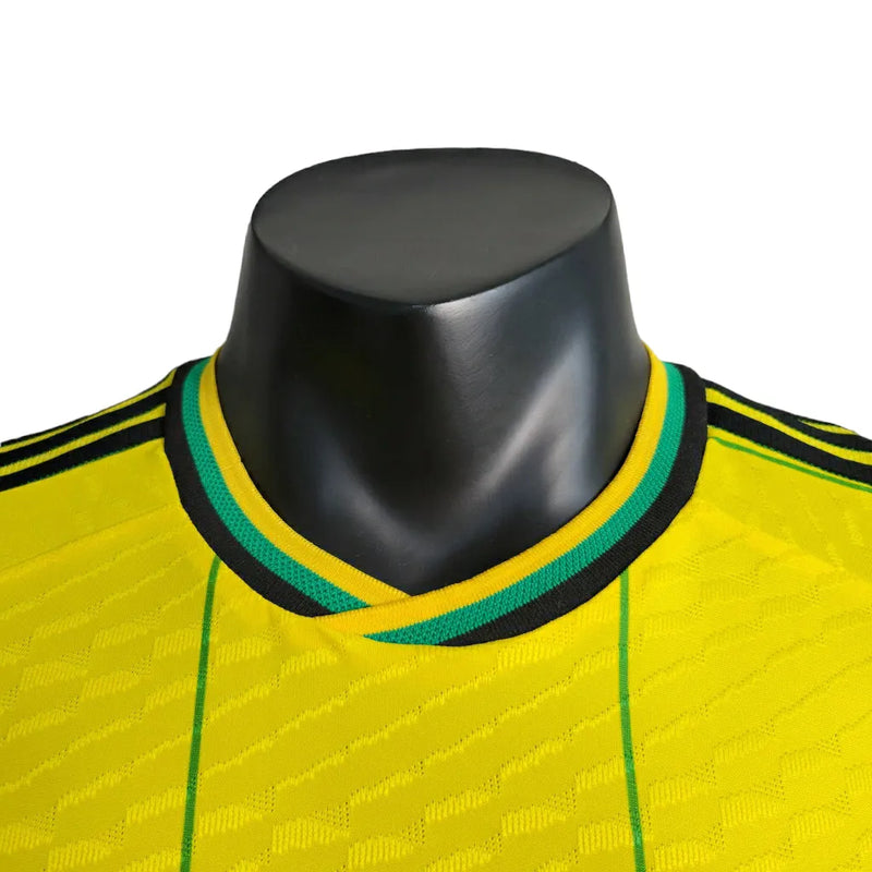 Camisa Jamaica I 23/24 - Jogador Adidas Masculina - Amarela com detalhes verde e preto