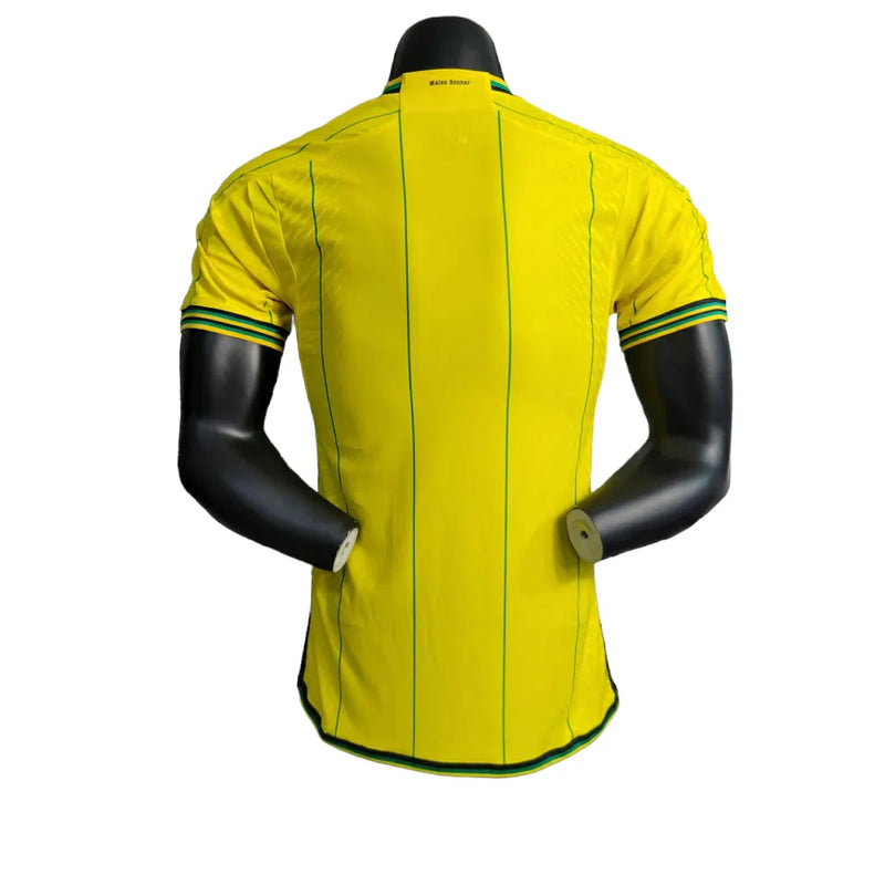 Camisa Jamaica I 23/24 - Jogador Adidas Masculina - Amarela com detalhes verde e preto