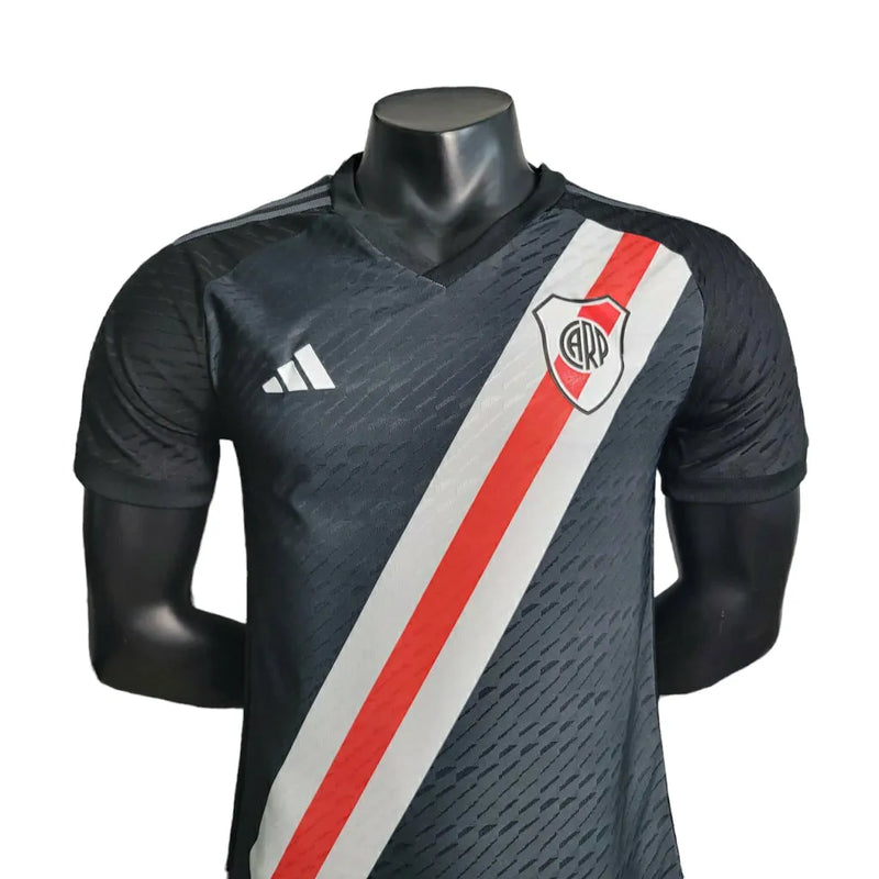 Camisa River Plate Edição Especial 23/24 - Jogador Adidas Masculina - Preta com detalhes em branco e vermelho