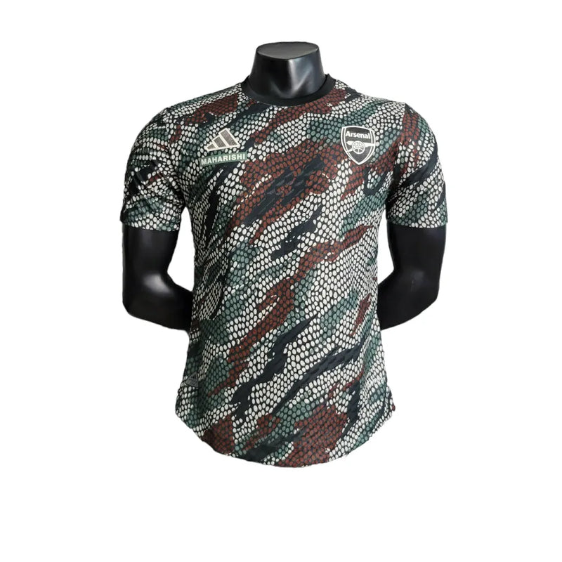 Camisa Arsenal Treino 23/24 - Jogador Adidas Masculina - Branca com detalhes em marron e preto