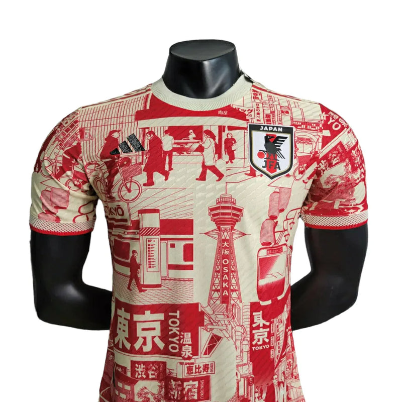 Camisa Japão Edição Especial 23/24 - Jogador Adidas Masculina - Amarela com detalhes em vermelho