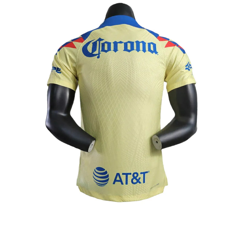 Camisa América do México I 23/24 - Jogador Nike Masculina - Amarela com detalhes em azul e vermelho