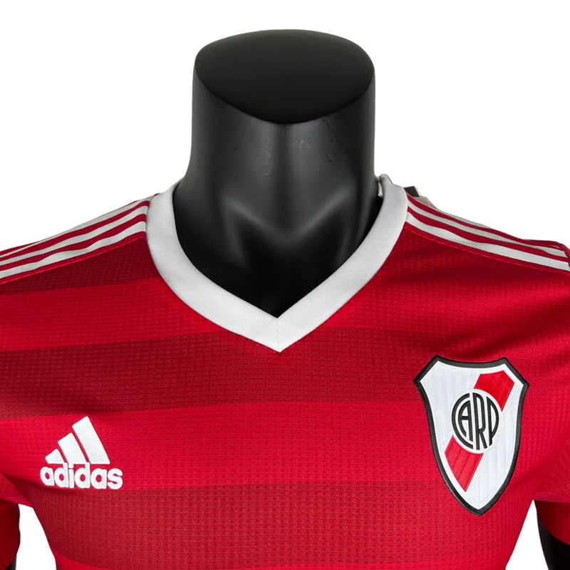 Camisa River Plate Edição 23/24 - Jogador Adidas Masculina - Vermelha com detalhes em branco