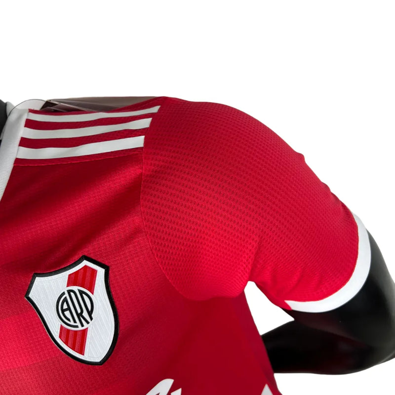 Camisa River Plate Edição 23/24 - Jogador Adidas Masculina - Vermelha com detalhes em branco