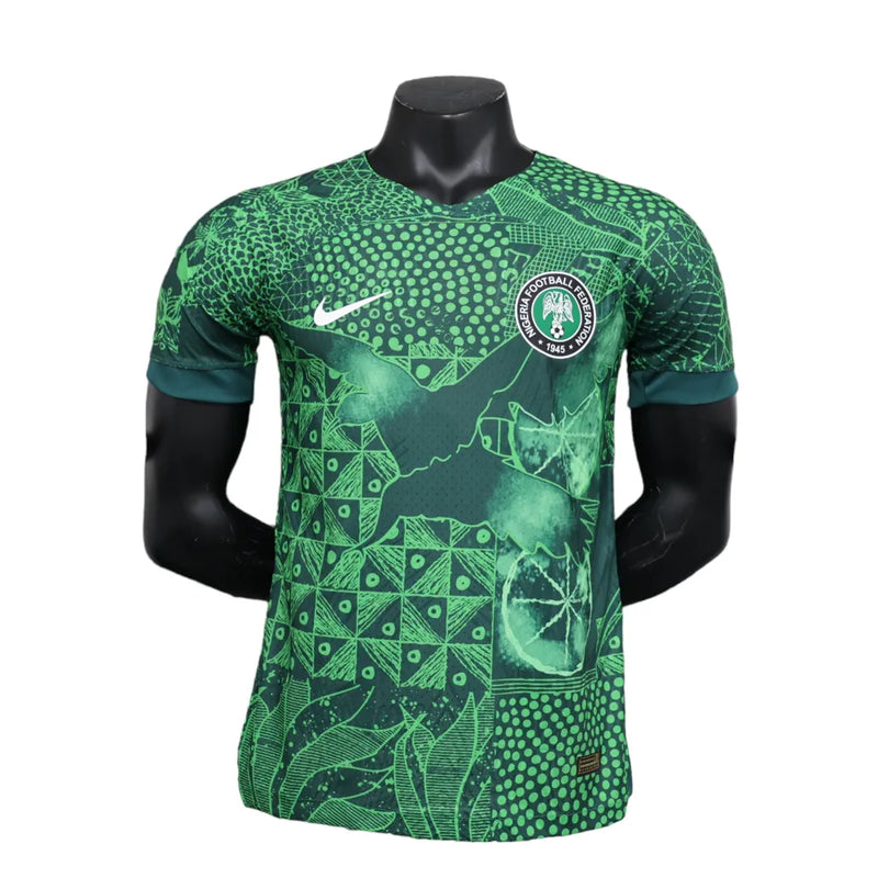 Camisa Nigéria I 23/24 - Jogador Nike Masculina - Verde com detalhes em branco