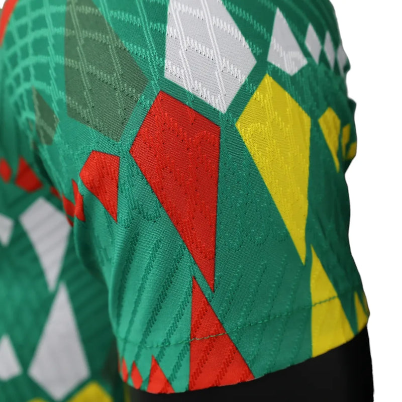 Camisa Seleção do Senegal II 23/24- Jogador Puma Masculina - Verde com detalhes em branco e vermelho e amarelo