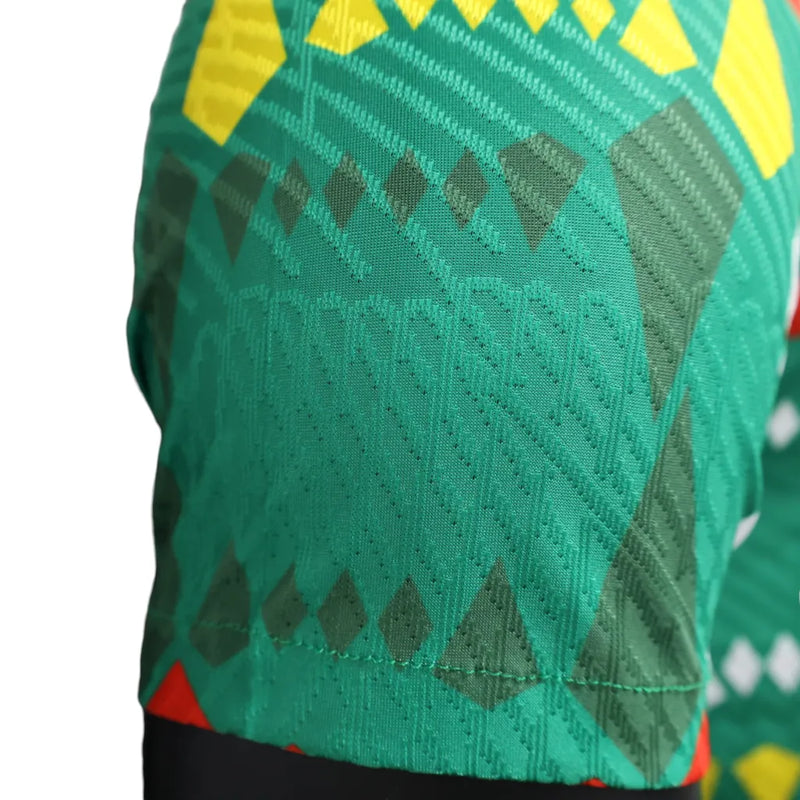 Camisa Seleção do Senegal II 23/24- Jogador Puma Masculina - Verde com detalhes em branco e vermelho e amarelo