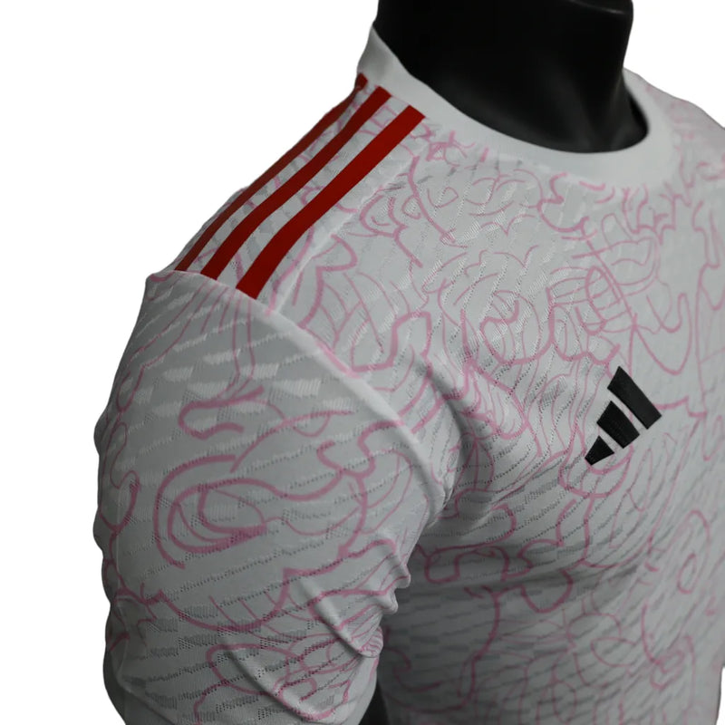 Camisa Seleção do Japão 23/24 - Jogador Adidas Masculina - Branca com detalhes em rosa