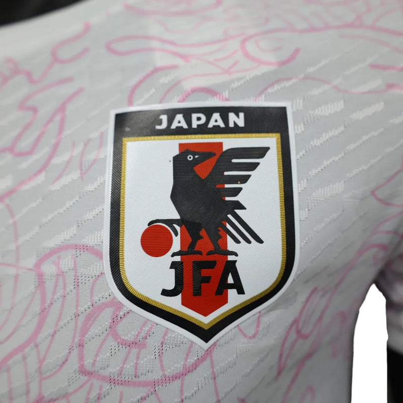 Camisa Seleção do Japão 23/24 - Jogador Adidas Masculina - Branca com detalhes em rosa