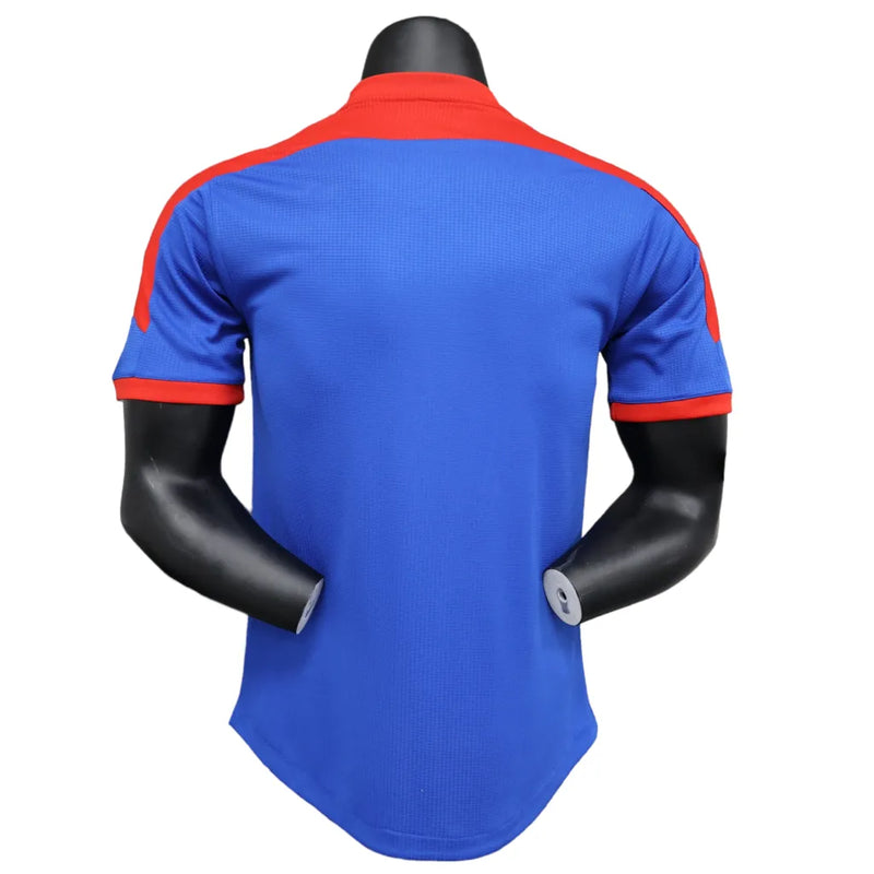 Camisa Seleção do Japão Edição Especial Cavaleiros do Zodíacos 23/24 - Jogador Adidas Masculina - Azul com detalhes em vermelho