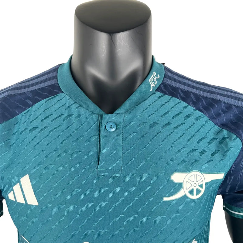 Camisa Arsenal II 23/24 - Jogador Adidas Masculina - Verde com detalhe em azul