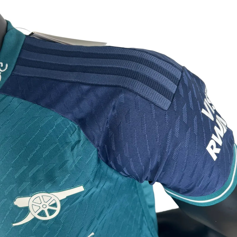 Camisa Arsenal II 23/24 - Jogador Adidas Masculina - Verde com detalhe em azul