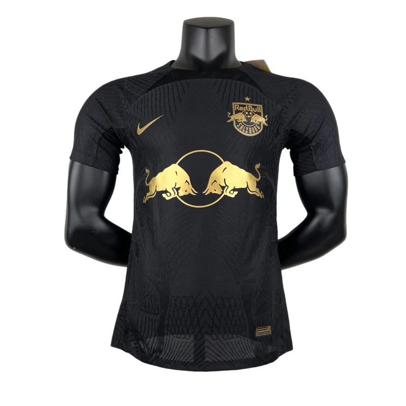 Camisa Red Bull Salzburg Edição Especial 23/24 - Jogador Nike Masculina - Preta com detalhes em dourado