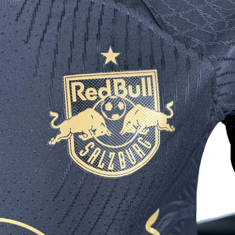 Camisa Red Bull Salzburg Edição Especial 23/24 - Jogador Nike Masculina - Preta com detalhes em dourado