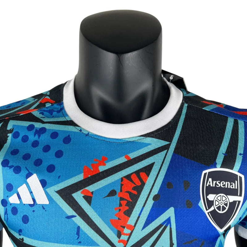 Camisa Arsenal Edição Especial 23/24 - Jogador Adidas Masculina - Azul com detalhes em preto e branco