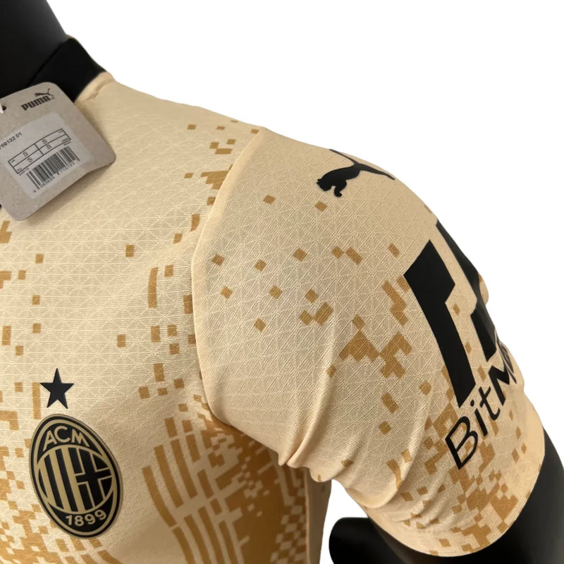 Camisa AC Milan Edição Especial 23/24 - Jogador Puma Masculina - Bege com detalhes em preto