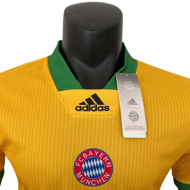 Camisa Bayern de Munique Coleção Especial 23/24 - Jogador Adidas Masculina - Amarela com detalhes em verde e preto