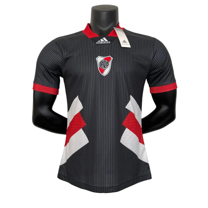 Camisa River Plate Coleção Especial 23/24 - Jogador Adidas Masculina - Preta com detalhes em branco e vermelho