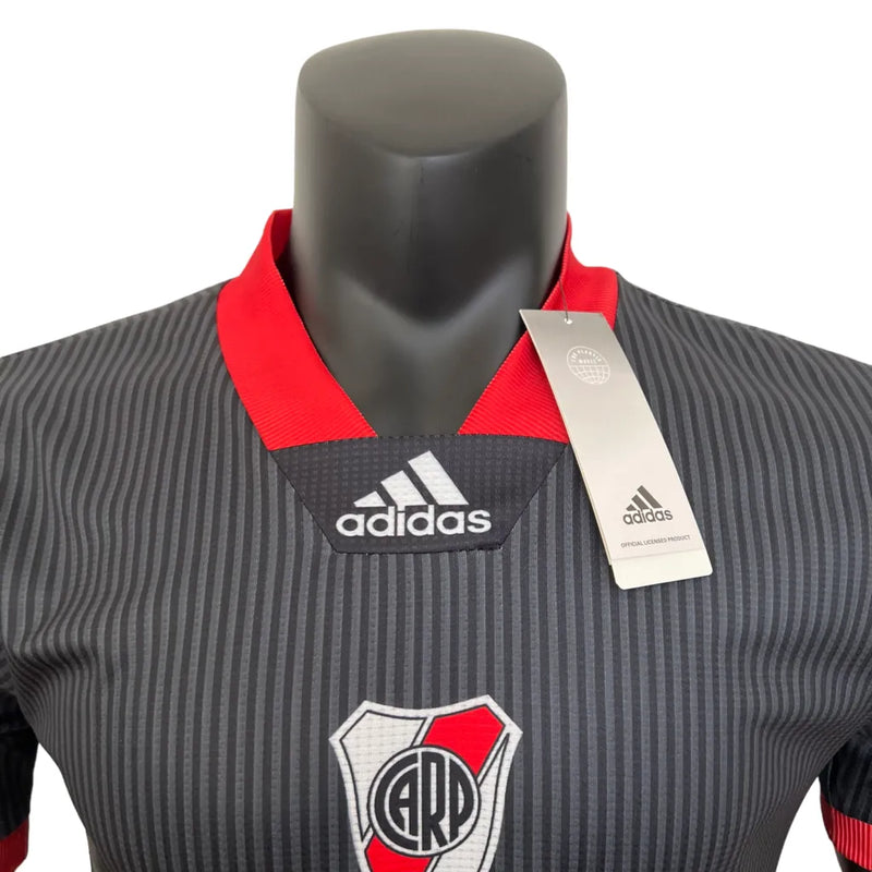 Camisa River Plate Coleção Especial 23/24 - Jogador Adidas Masculina - Preta com detalhes em branco e vermelho