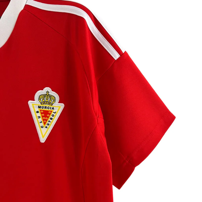 Camisa Real Murcia I 23/24 - Torcedor Adidas Masculina - Vermelha com detalhes em branco