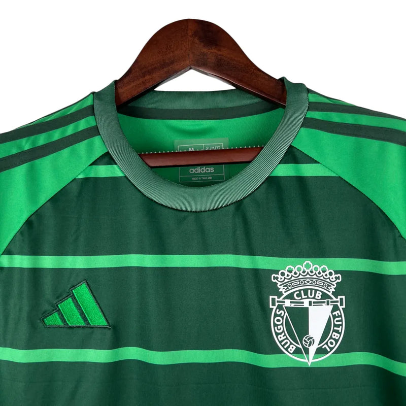 Camisa Burgos III 23/24 - Torcedor Adidas Masculinas - Verde com detalhes em branco