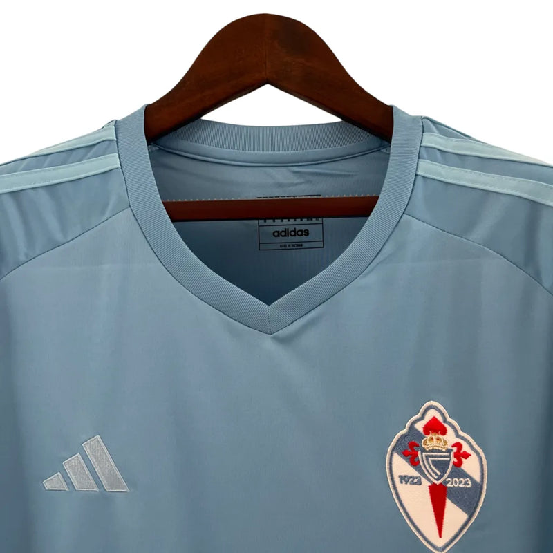 Camisa Celta de Vigo I 23/24 - Torcedor Adidas Masculina - Azul com detalhes em branco