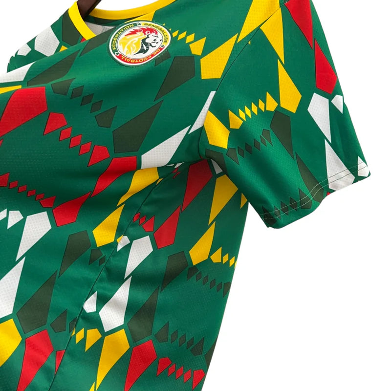 Camisa Seleção do Senegal II 23/24- Torcedor Puma Masculina - Verde com detalhes em branco e vermelho e amarelo