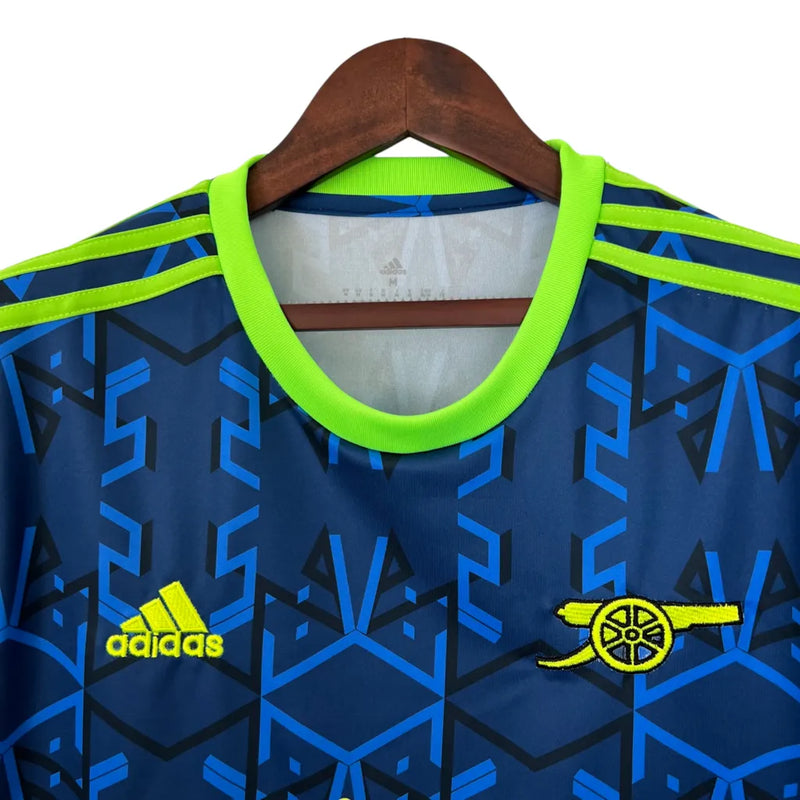 Camisa Arsenal Treino 23/24 - Torcedor Adidas Masculina - Azul com detalhes em amarelo e verde