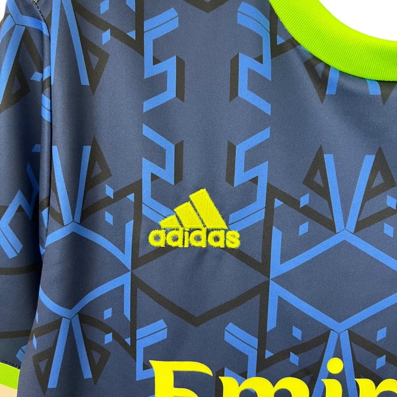 Camisa Arsenal Treino 23/24 - Torcedor Adidas Masculina - Azul com detalhes em amarelo e verde