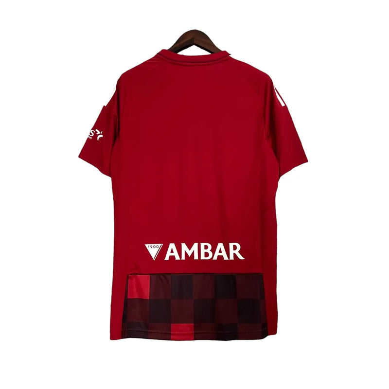 Camisa Real Zaragoza III 23/24 - Torcedor Adidas Masculina - Vermelha com detalhes em branco