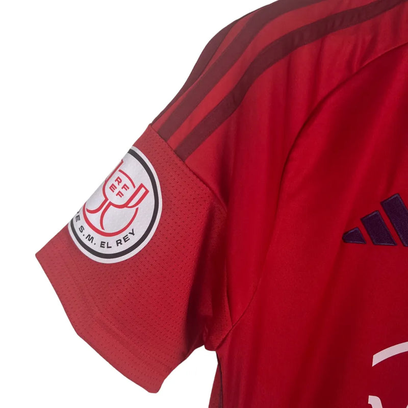 Camisa Osasuna Edição Especial Copa do Rey 23/24 - Torcedor Adidas Masculina - Vermelha com detalhes em azul