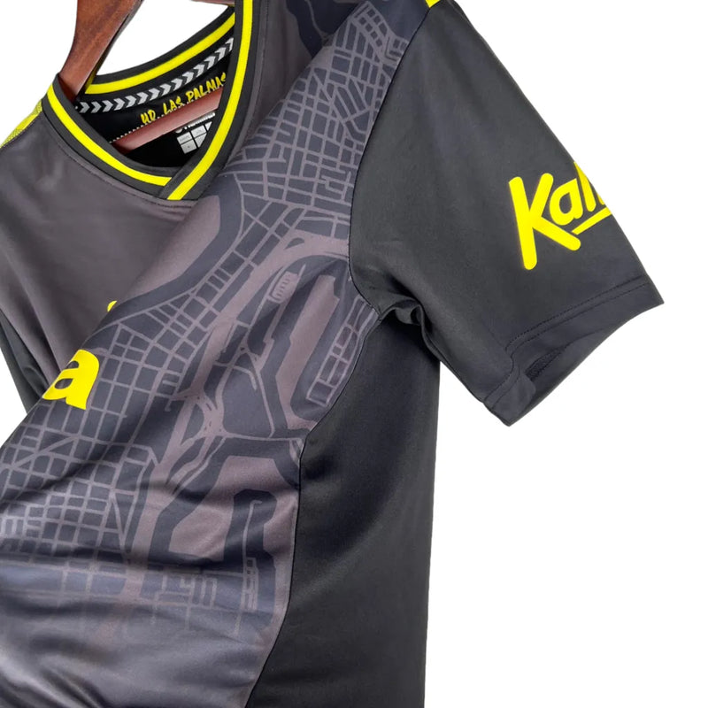 Camisa Las Palmas II 23/24 - Torcedor Hummel Msculina - Preta com detalhes em amarelo