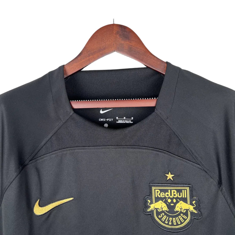 Camisa Red Bull Salzburg Edição Especial 23/24 - Torcedor Nike Masculina - Preta com detalhes em dourado