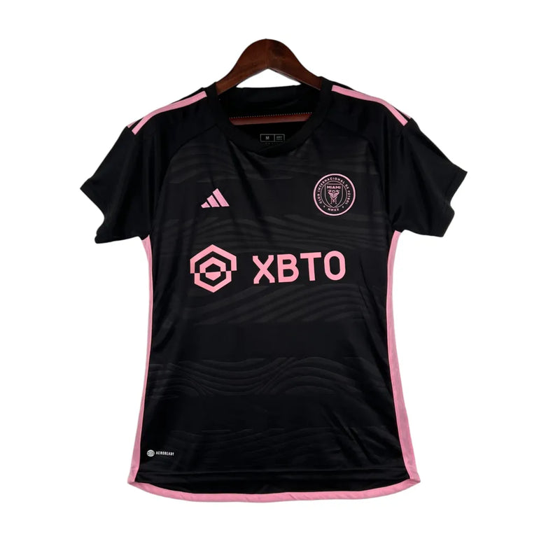 Camisa Inter Miami II 23/24 - Torcedor Adidas Feminina - Preta com detalhes em rosa