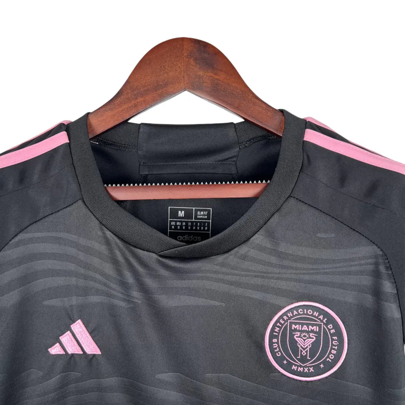 Camisa Inter Miami II 23/24 - Torcedor Adidas Feminina - Preta com detalhes em rosa