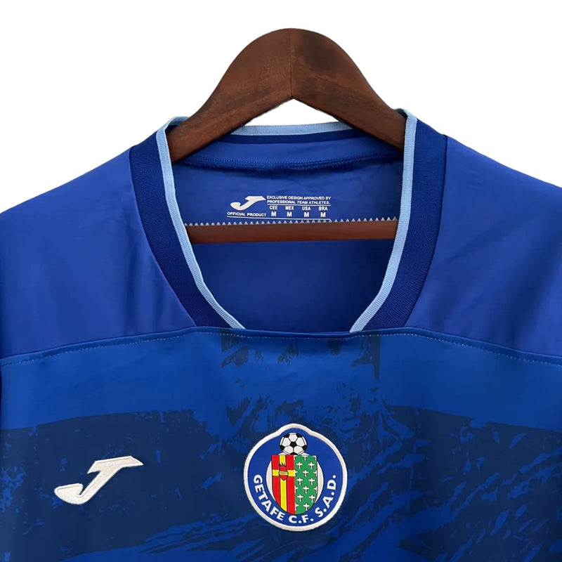 Camisa Getafe I 23/24 - Torcedor Joma Masculina - Azul com detalhes em branco